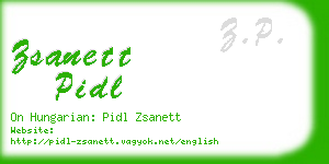 zsanett pidl business card